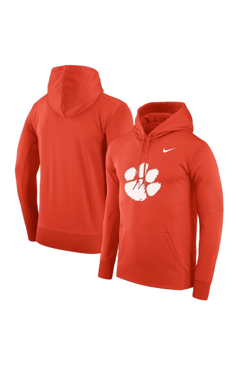 Nike Men's Nike Orange Clemson Tigers Performance Pullover Hoodie, Main, color, 
