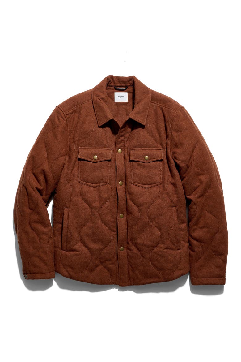 Onion Quilted Wool Blend Shirt Jacket, Alternate, color, OAK BROWN HEATHER