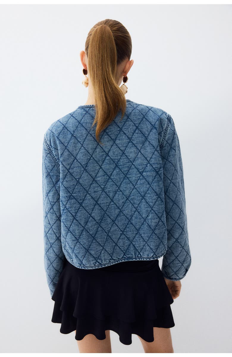 H&M Reversible Denim Jacket, Alternate, color, Denim Blue/Floral