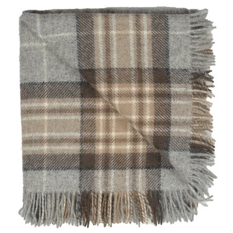 Highland Tweeds Pure New Wool Fluffy Throw