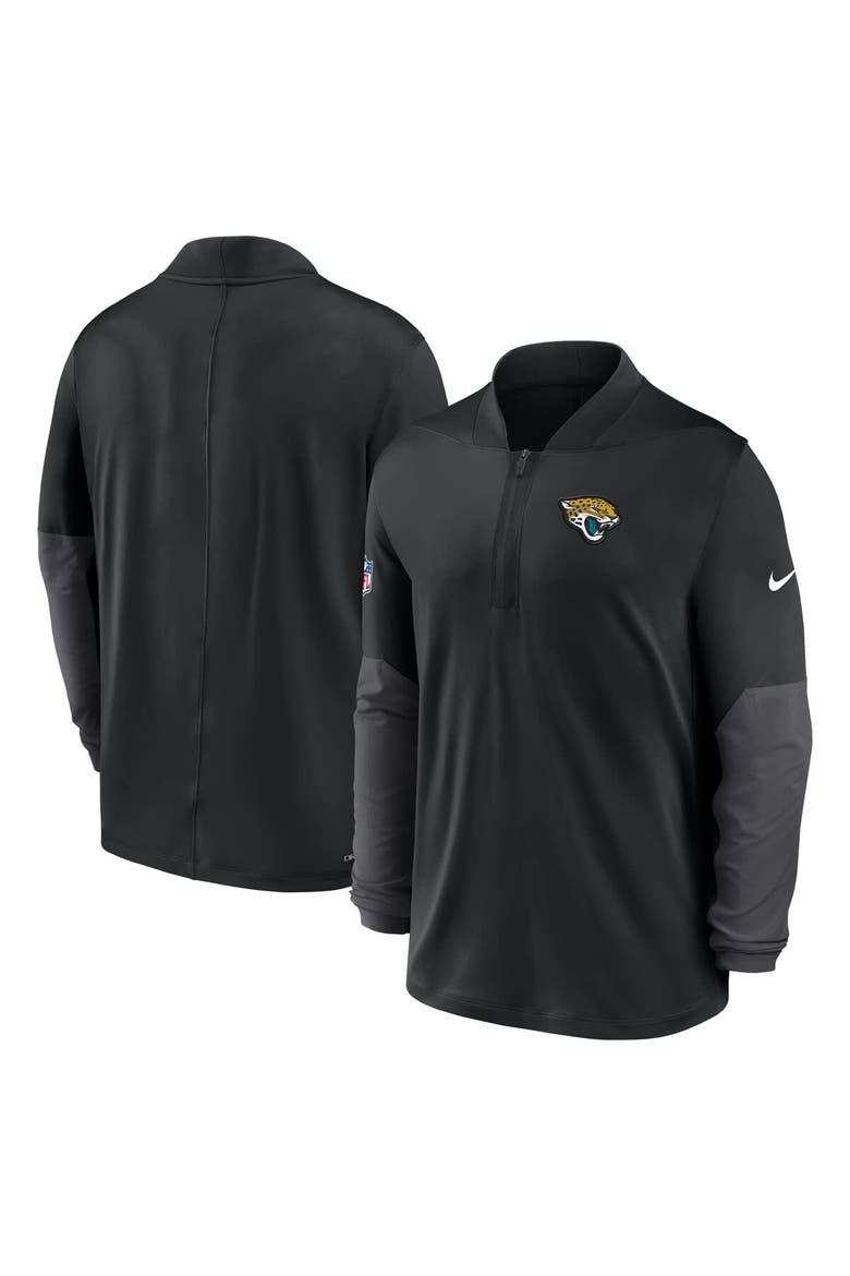 Men's Nike Black Jacksonville Jaguars Sideline Dri-FIT Half-Zip Pullover, Alternate, color, Black
