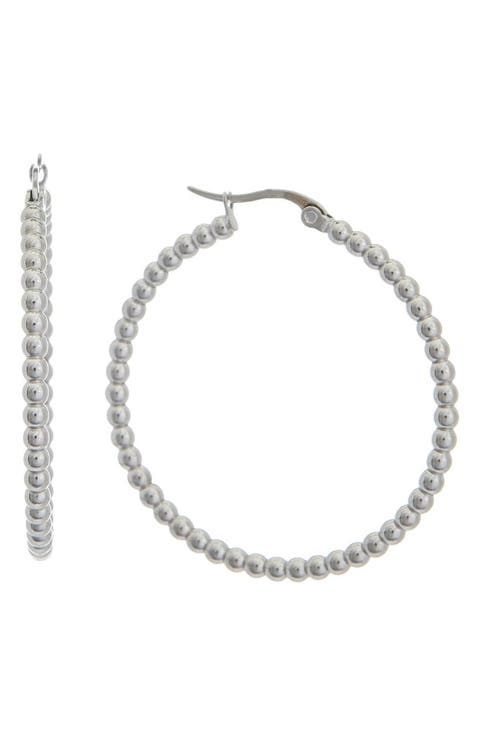 Beaded Hoop Earrings