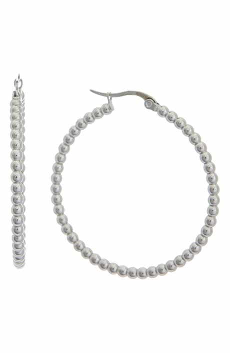 Beaded Hoop Earrings