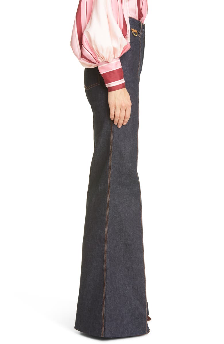 Zimmermann Concert High Waist Super Flare Jeans, Alternate, color,