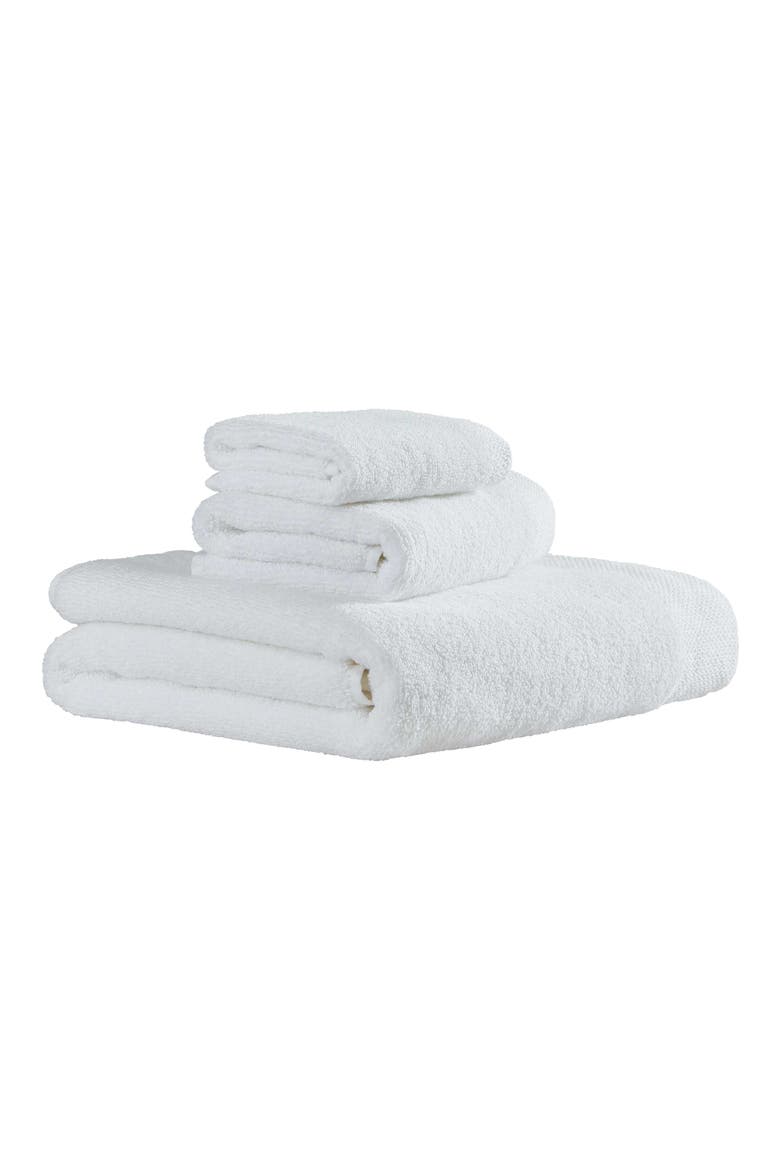Entwine 3-Piece Towel Set, Main, color, WHITE