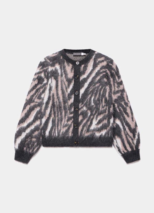 Mint Velvet Zebra Knit Cardigan In Animal Print