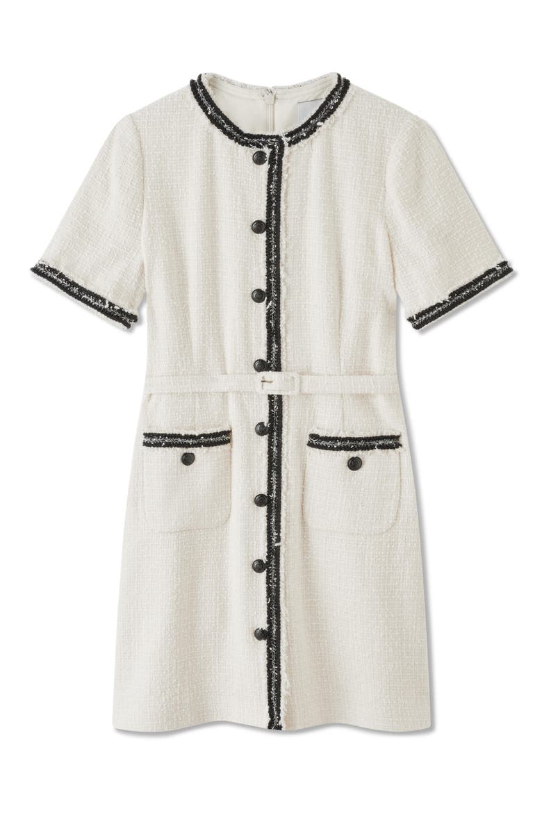 Charlie Tweed Dress, Alternate, color, IVORY