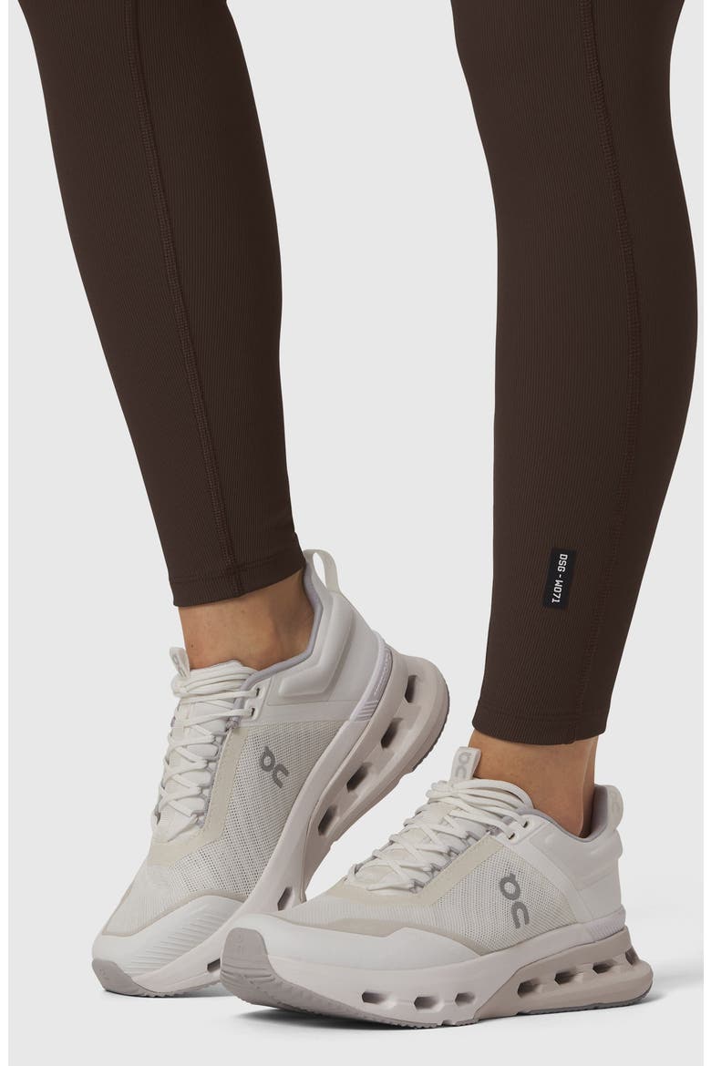 Lycra Ribbed Legging, Alternate, color, Dark Earth