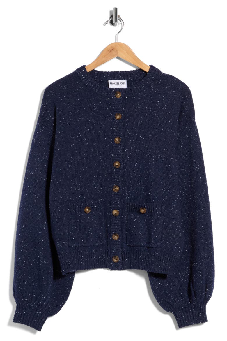 Dorah Speckled Cardigan, Main, color, BLUE