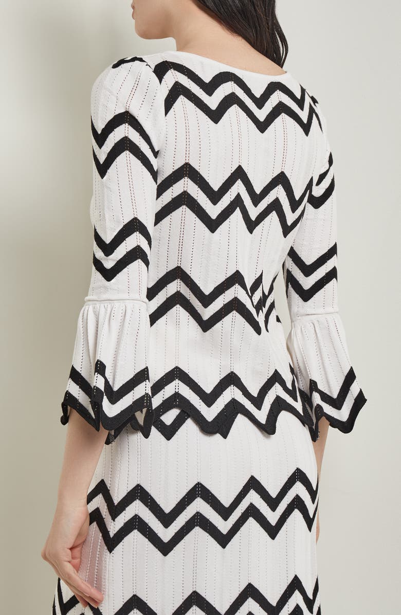 Misook Chevron Sweater, Alternate, color, 