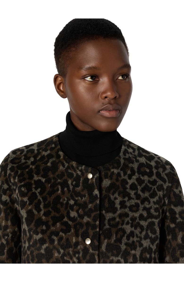 GERARD DAREL Matilda Collarless Reversible Coat, Alternate, color, Brown