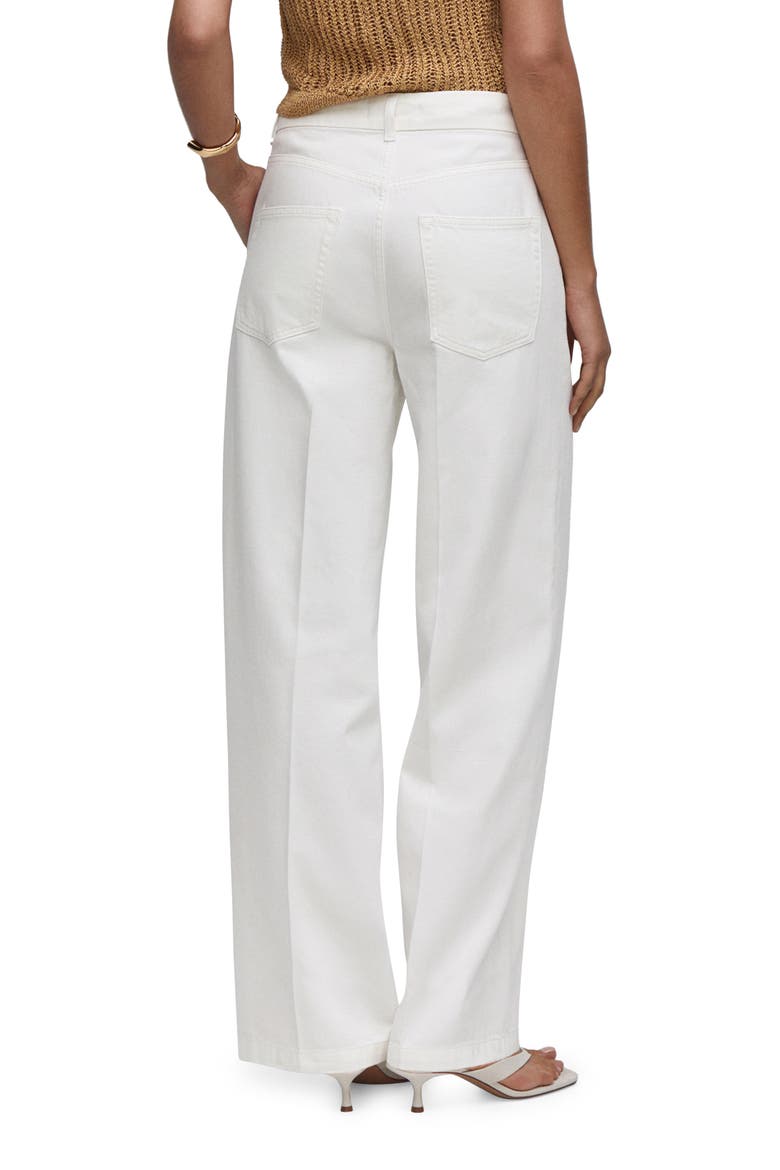 Low Rise Wide Leg Trouser Jeans, Alternate, color, WHITE
