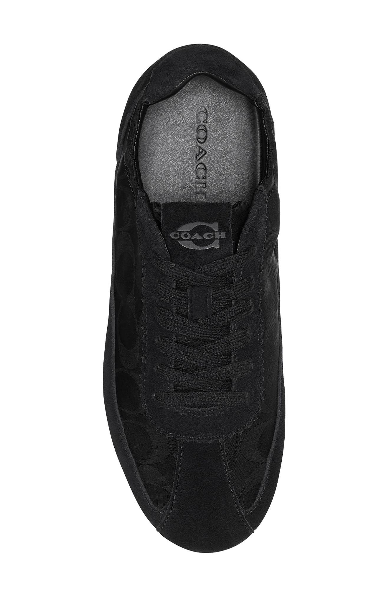 COACH Monogram Low Top Sneaker, Alternate, color, Black