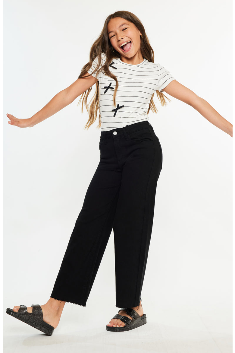 Berlin High Rise Crop Wide Leg Jeans, Alternate, color, Black