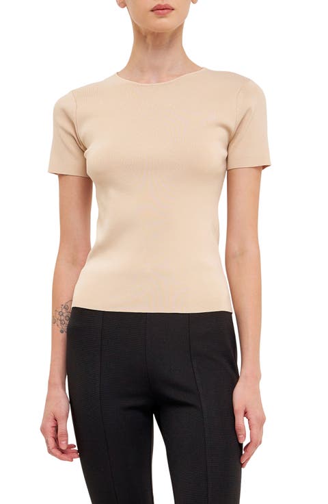 Back Cutout Knit Top