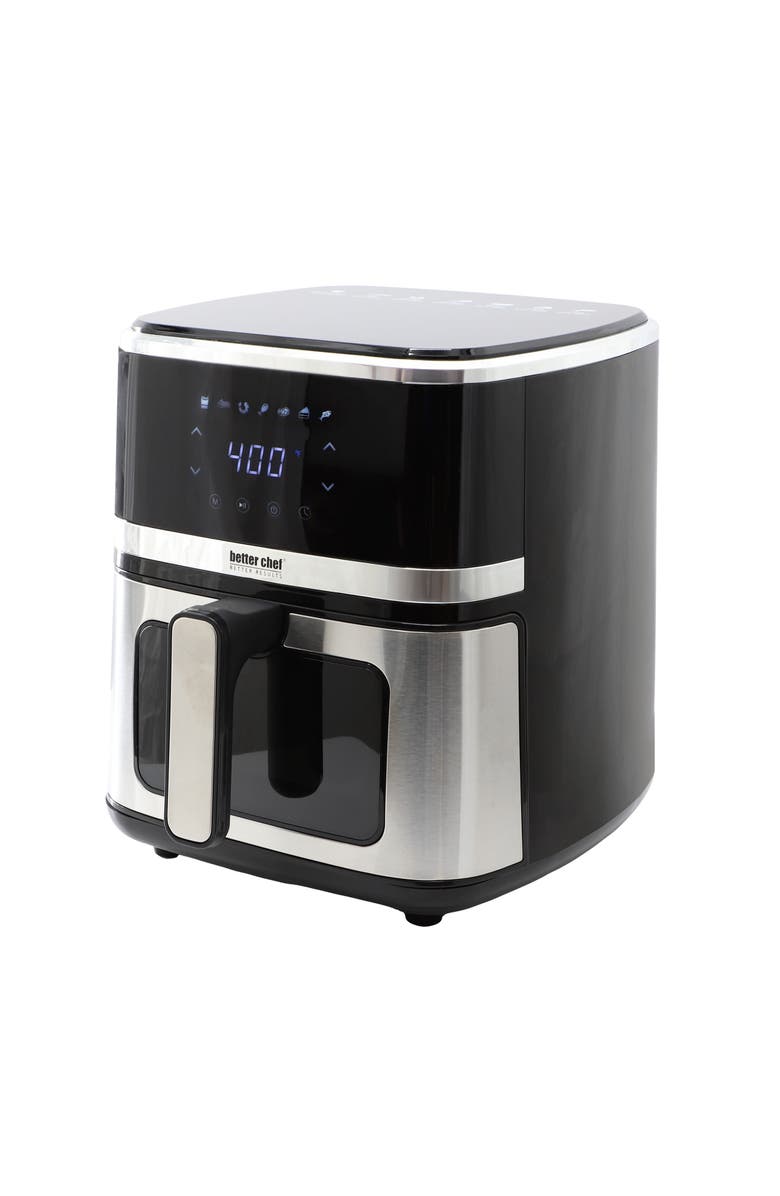 Better Chef 5.3 Quart Digital Display Air Fryer with Touch Controls in Silver, Main, color, Black