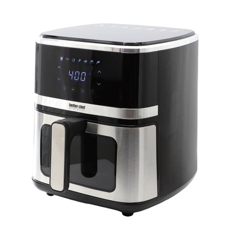 5.3 Quart Digital Display Air Fryer with Touch Controls in Silver