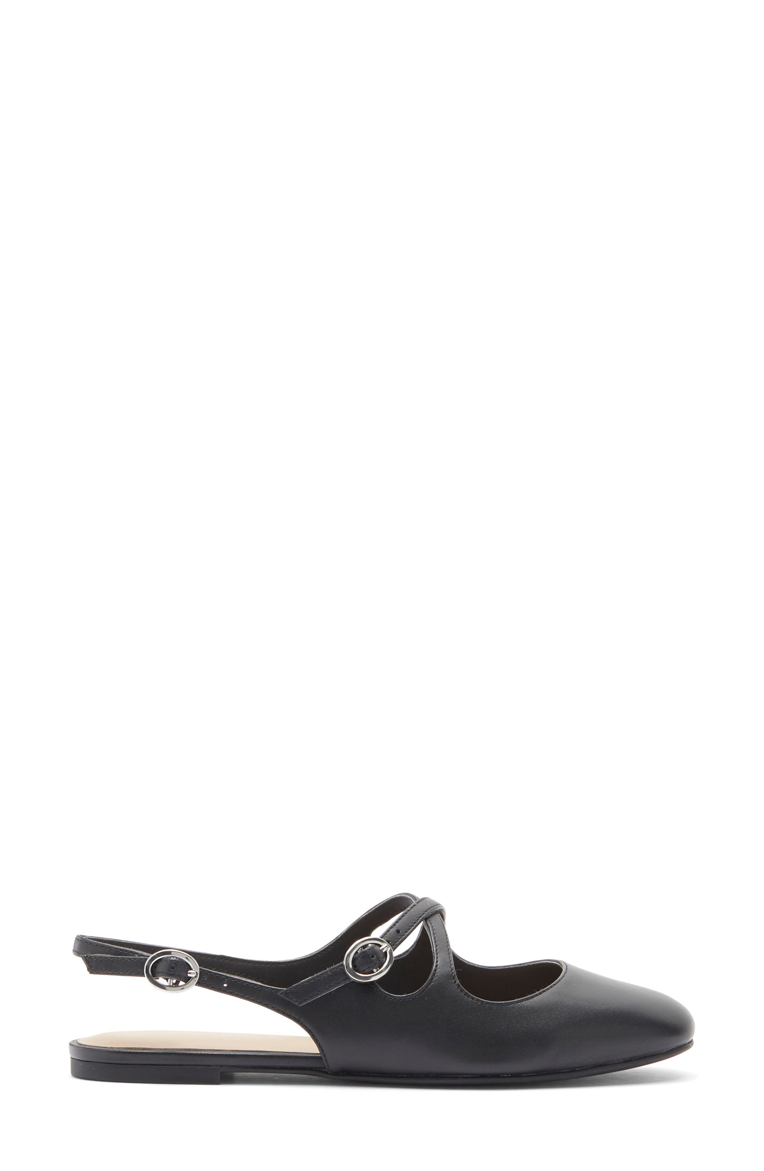 Clover Slingback Mule, Alternate, color, BLACK
