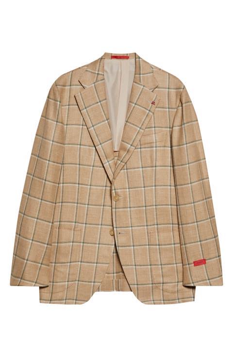 Check Wool, Silk & Linen Sport Coat