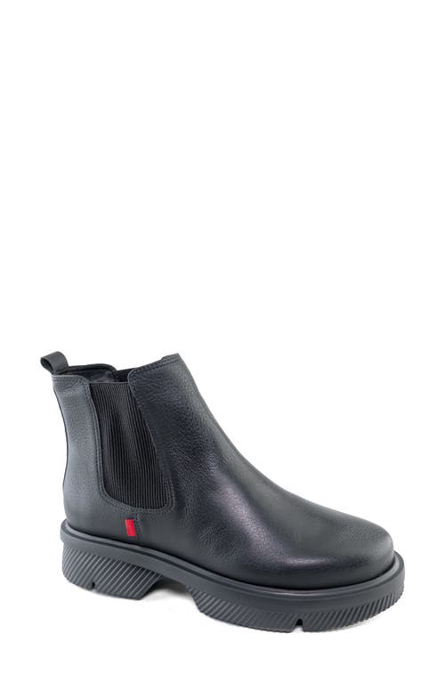 Marc Joseph New York Olympia Blvd Chelsea Boot in Black Grainy 