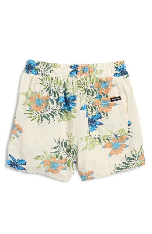 Volcom Cabana Button-up Shirt & Shorts Set In Off White