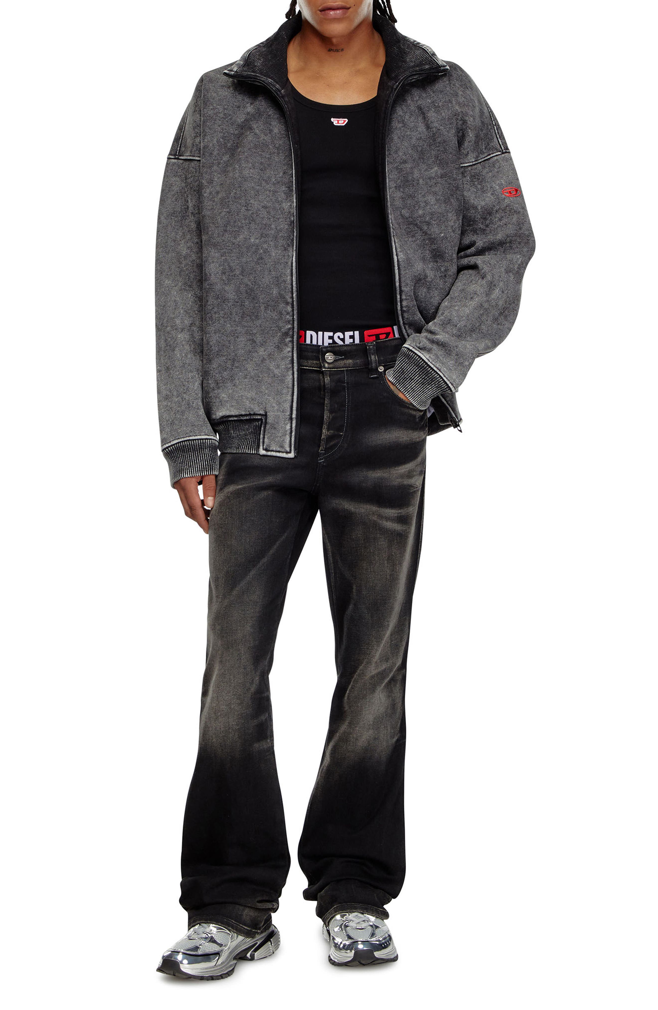 DIESEL® 1998 D-Buck Bootcut Jeans in Black Denim 