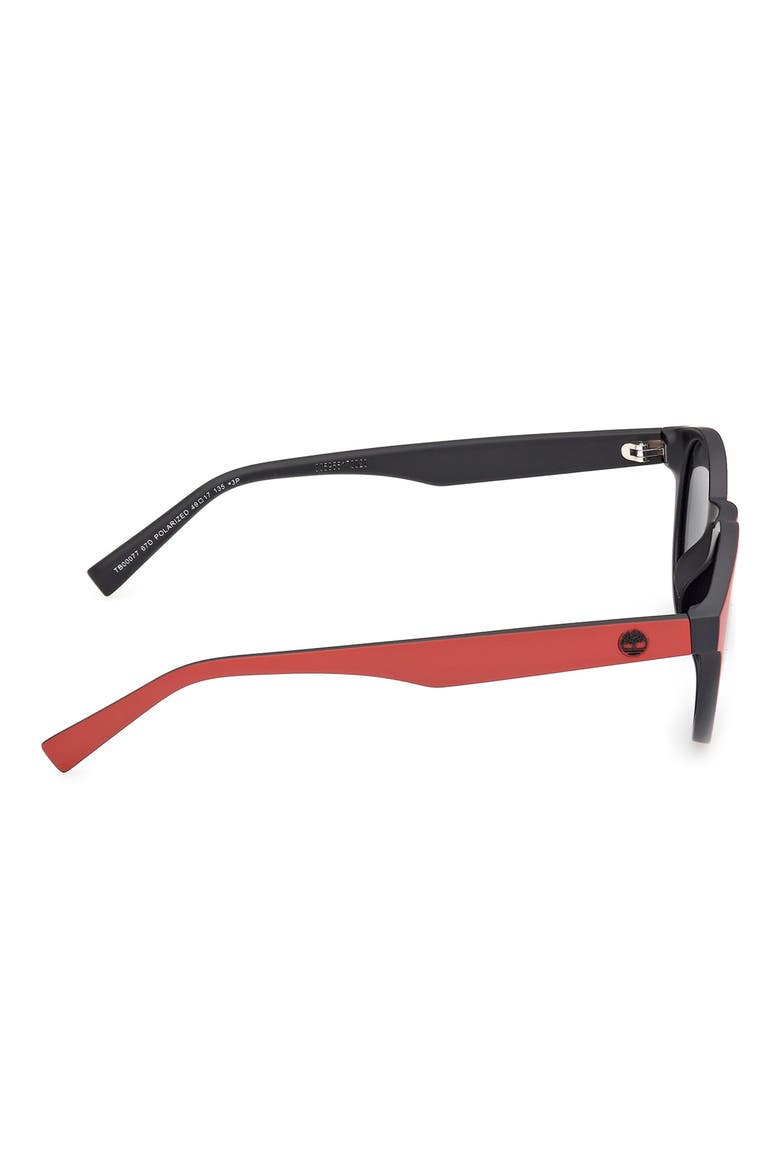 49mm Sunglasses, Alternate, color, MATTE RED / SMOKE POLARIZED