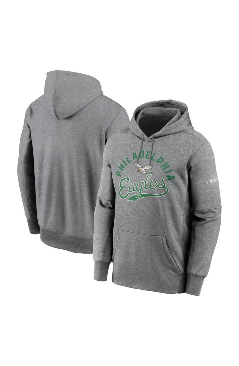Nike Men's Nike Heather Gray Philadelphia Eagles Performance Fleece Pullover Hoodie, Main, color, Heather Gray