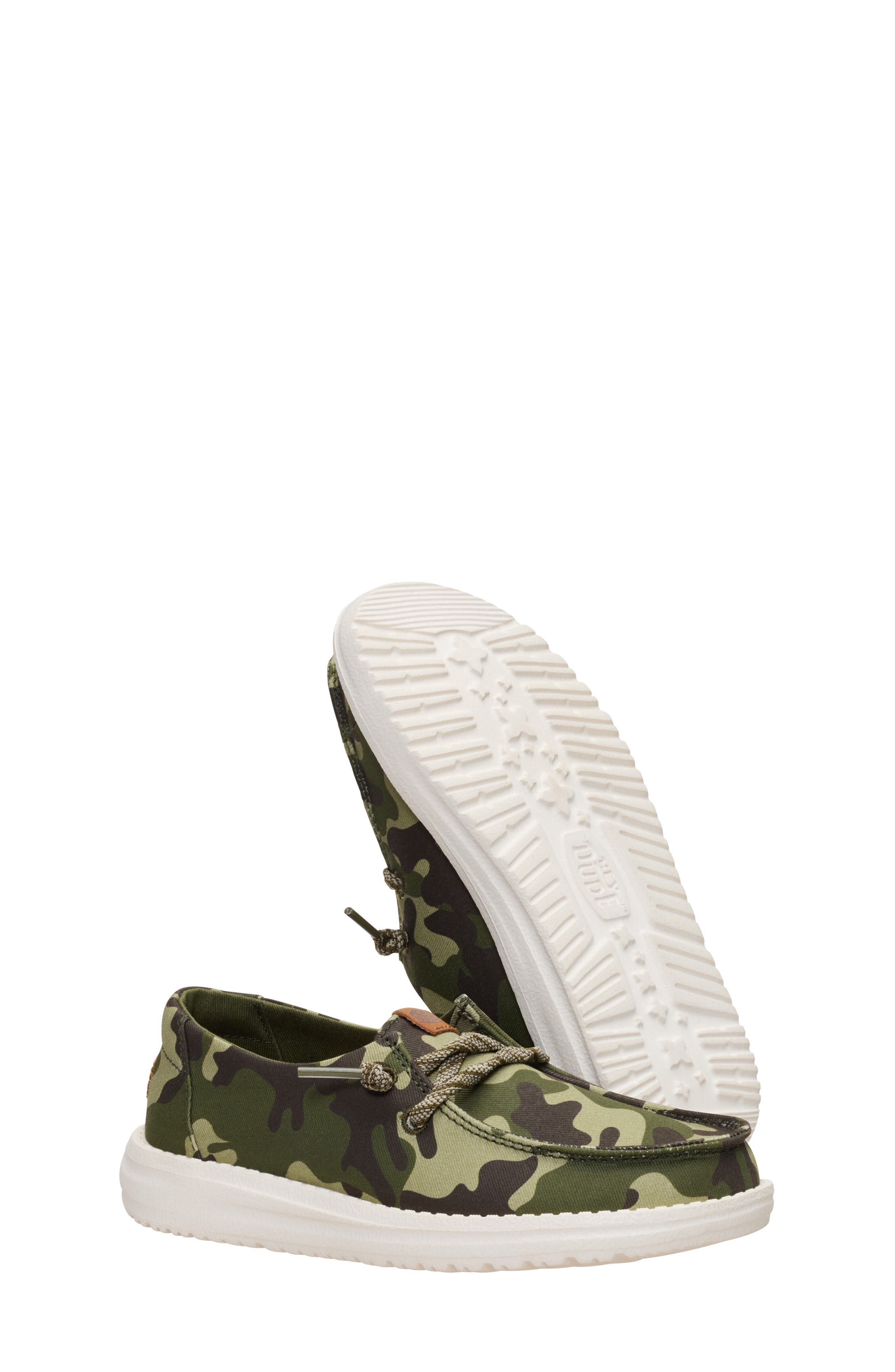 Kids' Wendy Essential Camo Slip-On Shoe, Alternate, color, GREEN