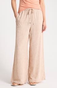 MAX STUDIO Crinkled Drawstring Waist Pants