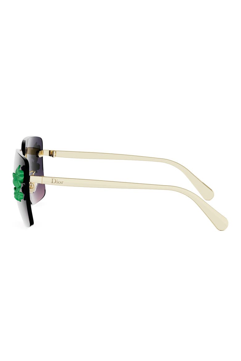 DiorClover S2U Oversize Gradient Rimless Square Sunglasses, Alternate, color, SHINY GOLD / GRADIENT BORDEAUX