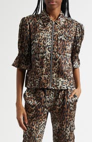 Cinq à Sept Holly Leopard Print Jacket