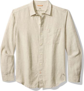 Tommy Bahama Beige outlet Linen Shirt Button