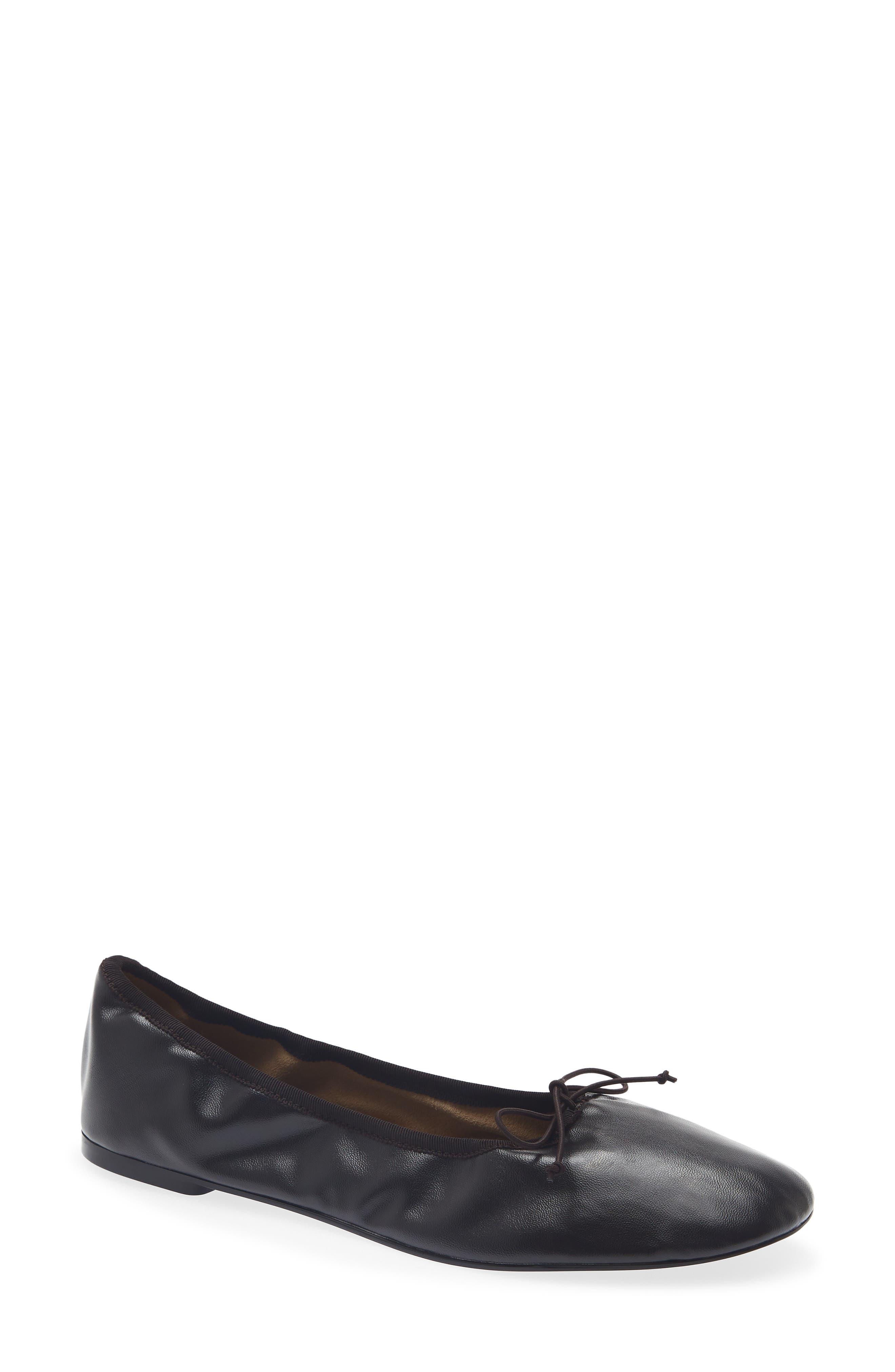 Rio Faux Leather Ballet Flat, Main, color, CHOCOLATE