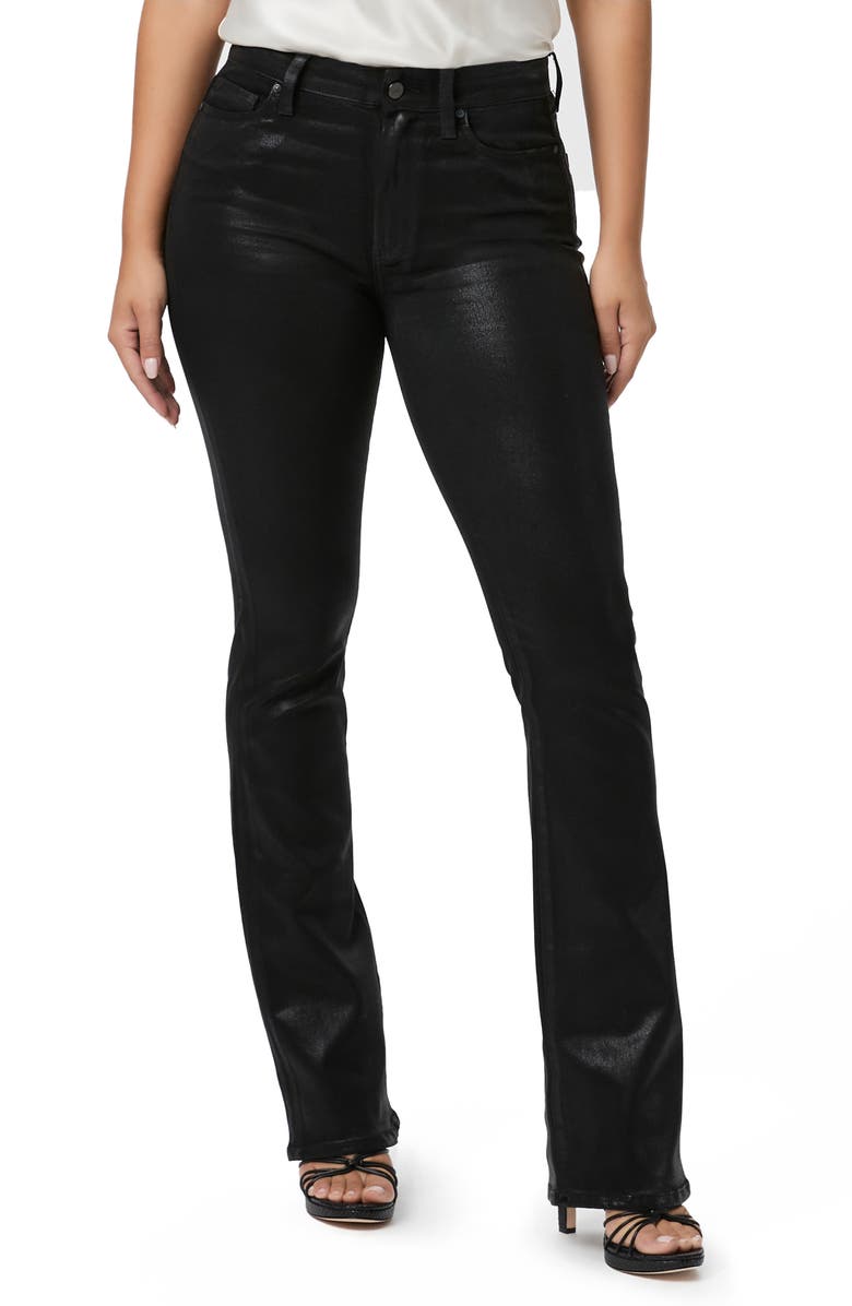 PAIGE Hourglass Curvy Coated High Waist Bootcut Jeans, Main, color, 