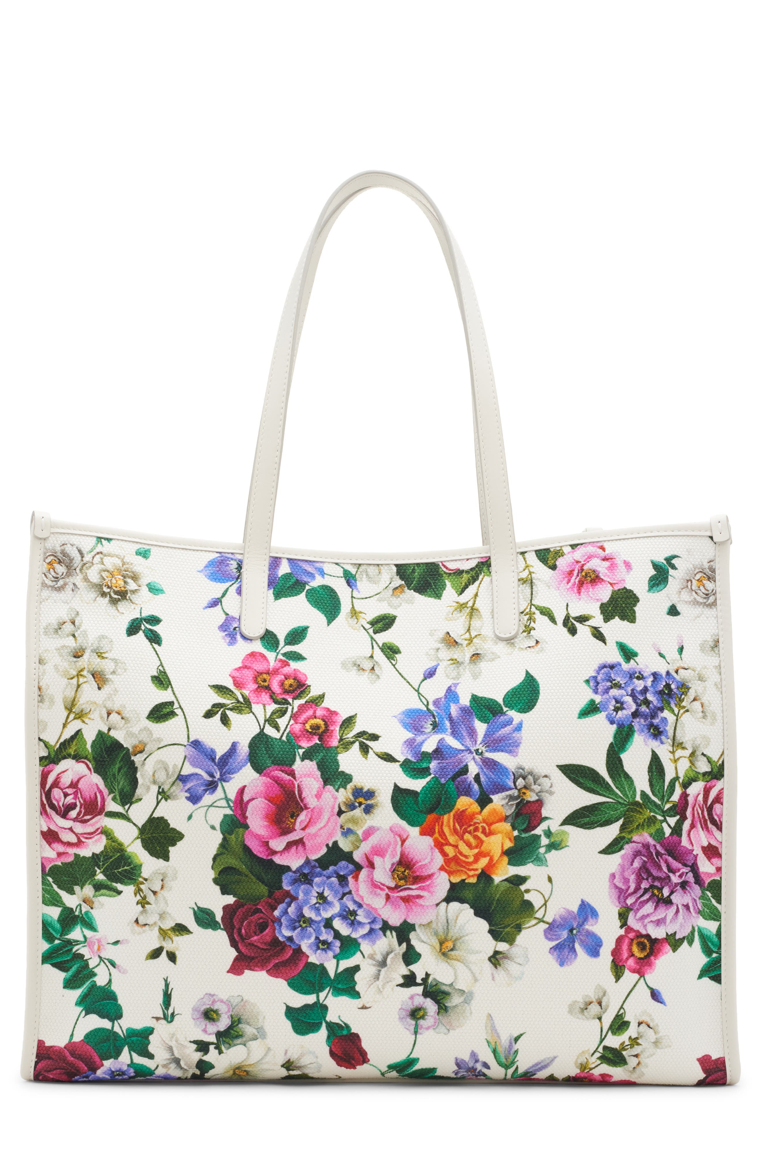 Dolce&Gabbana Shopping Floral Canvas Tote, Alternate, color, Ha5kt Mix Fiori Cretonne