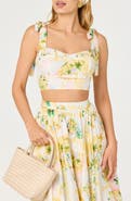 ASTR the Label Kaleigh Tropical Print Crop Top