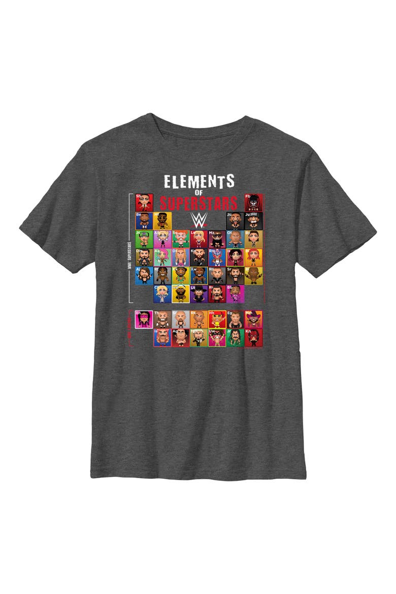 Boys' Husky Plus Elements Of Superstars Short Sleeve Graphic T-shirt, Main, color, Charcoal Heather