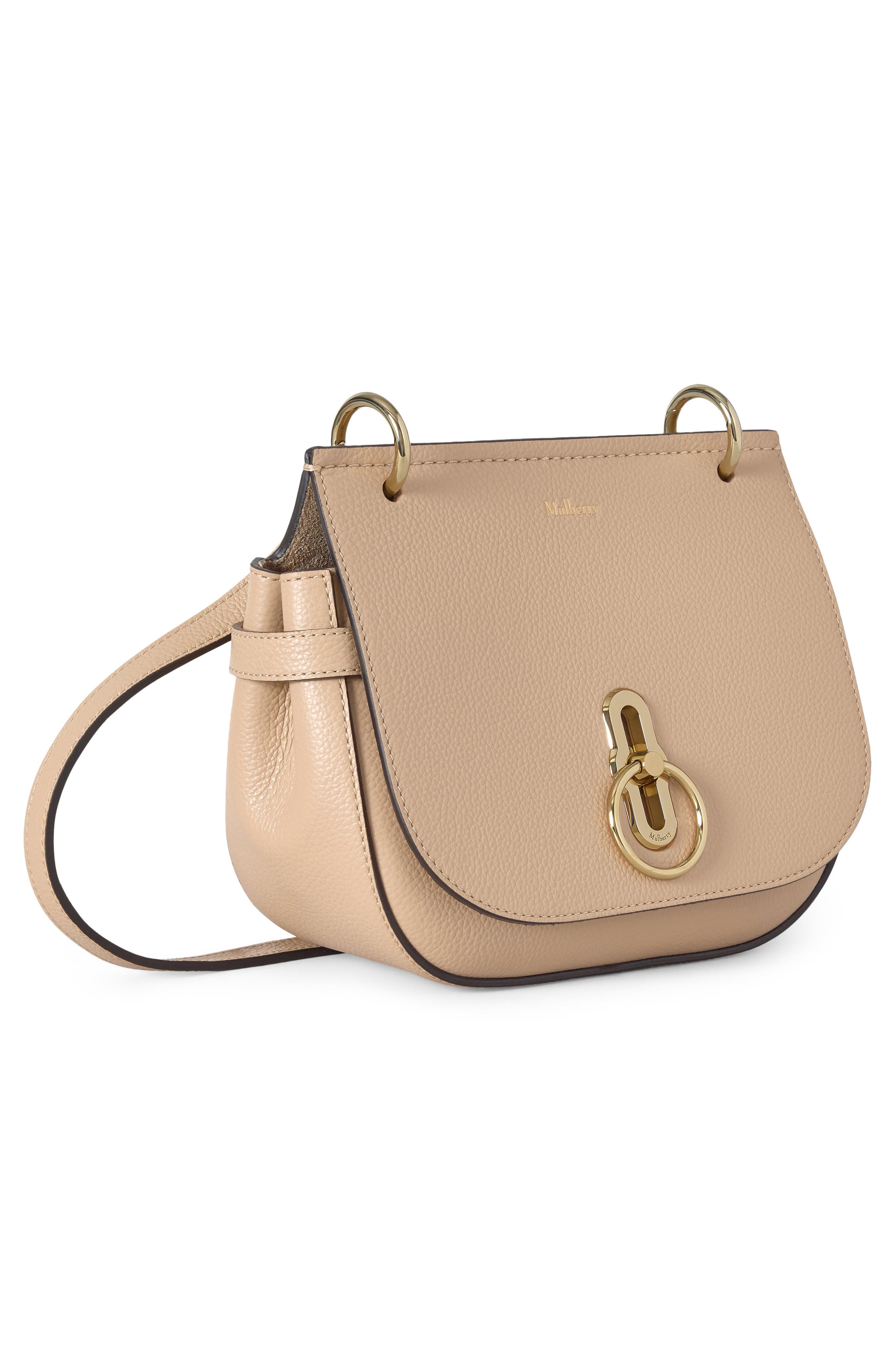Mulberry Small Amberley Leather Satchel, Alternate, color, Crumpet