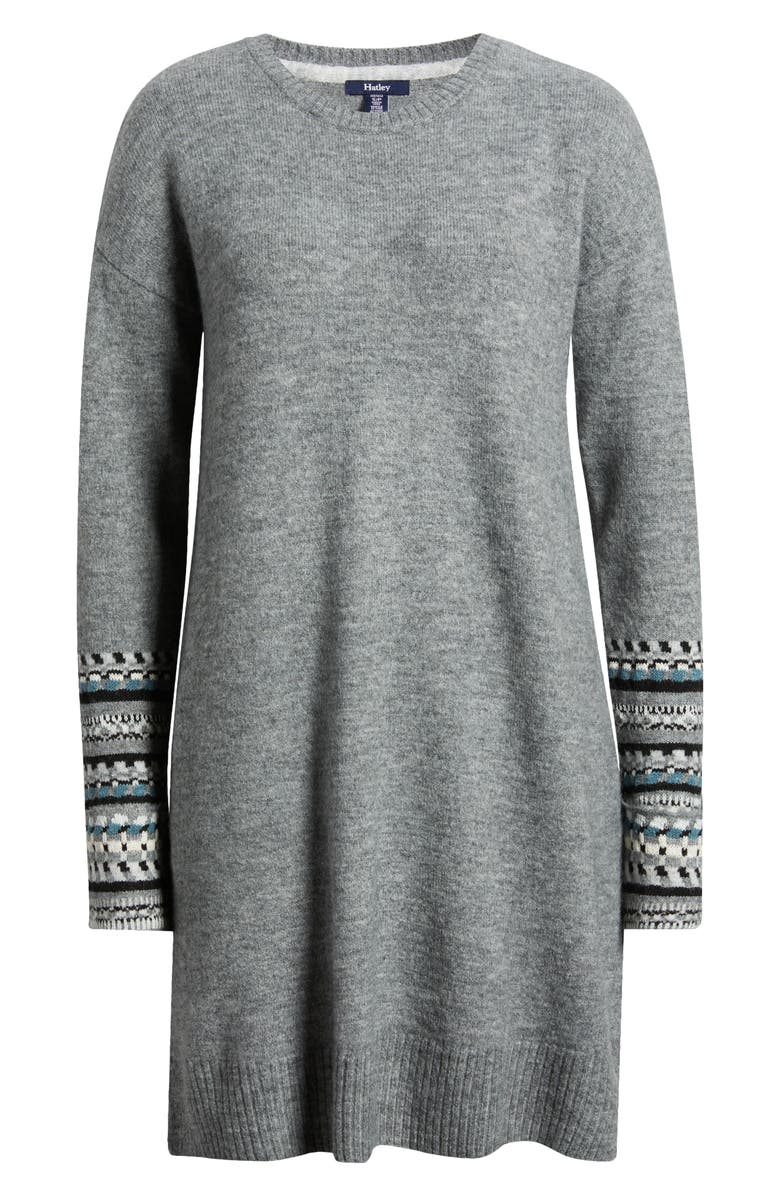 Hatley Sadie Jacquard Detail Long Sleeve Sweater Minidress, Alternate, color,