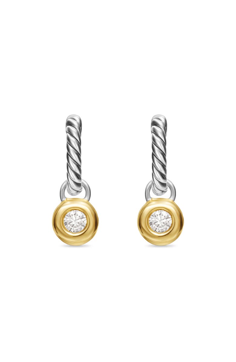 David Yurman Petite Cable Huggie Hoop Earrings, Main, color, Silver/Gold