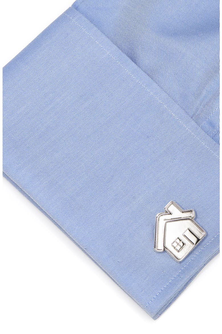 Real Estate Cuff Links, Alternate, color, SILVER