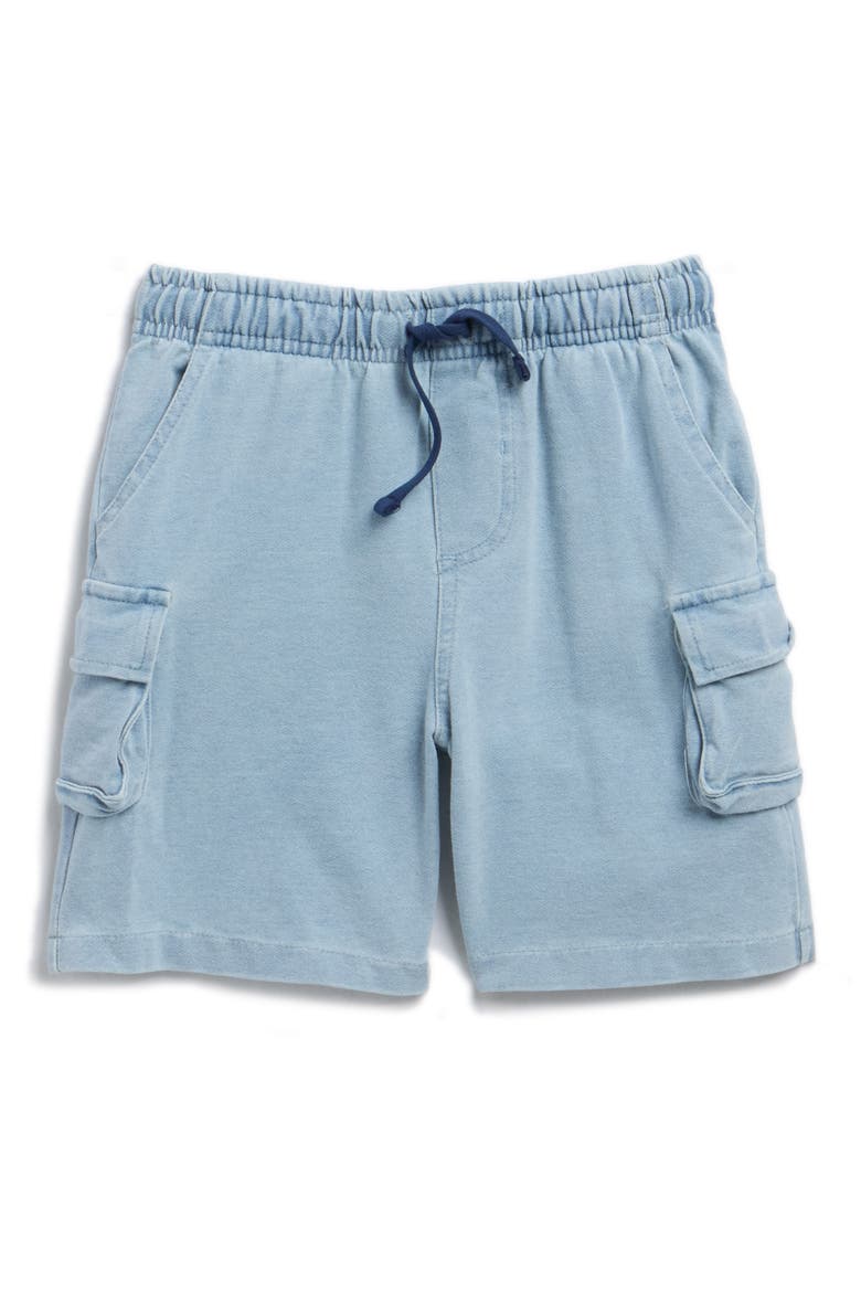Kids' Drawstring Knit Denim Shorts, Main, color, DENIM