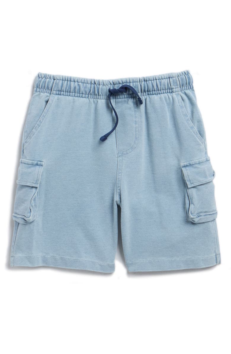 Andy & Evan Kids' Drawstring Knit Denim Shorts, Main, color, Denim