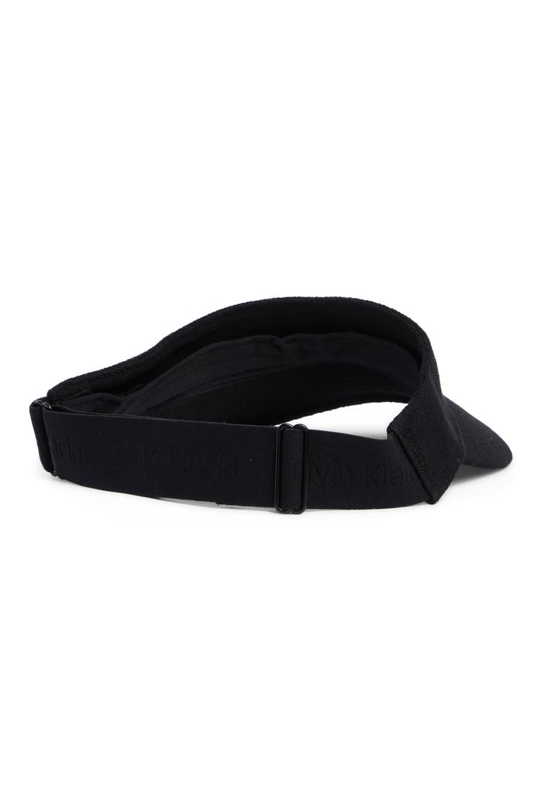Terry Tennis Visor, Alternate, color, BLACK