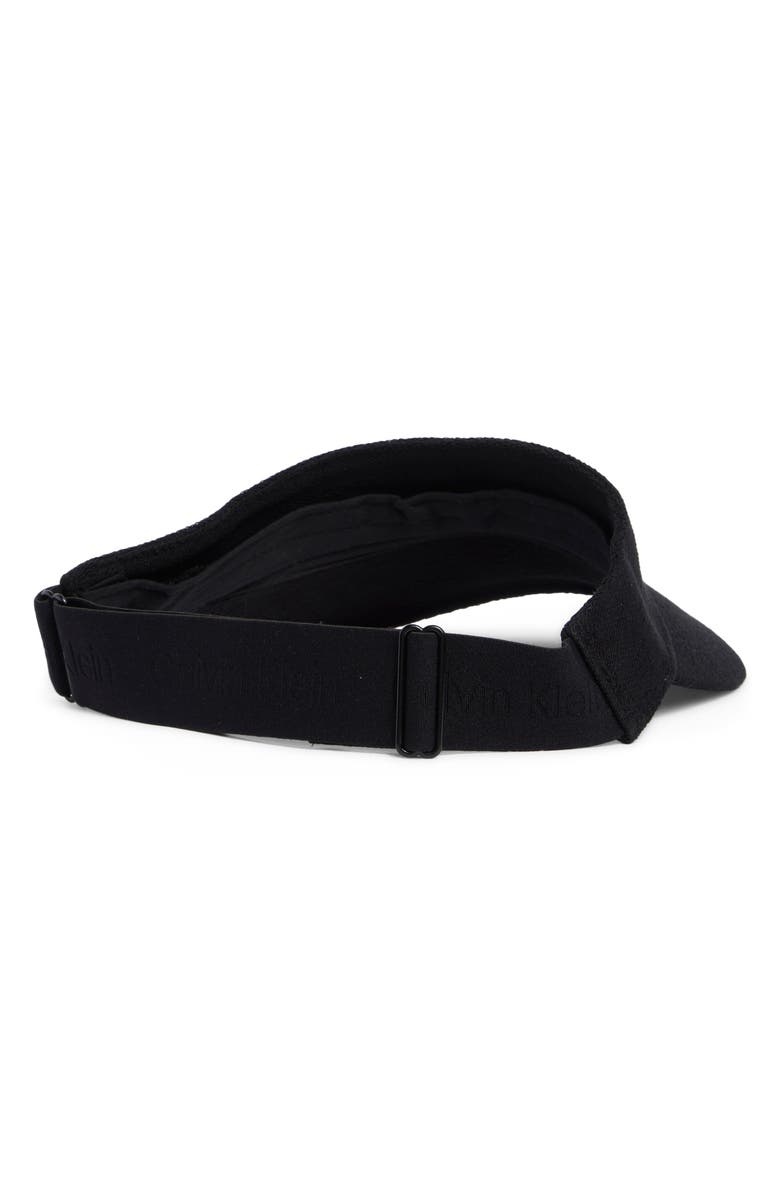 Calvin Klein Terry Tennis Visor, Alternate, color, Black