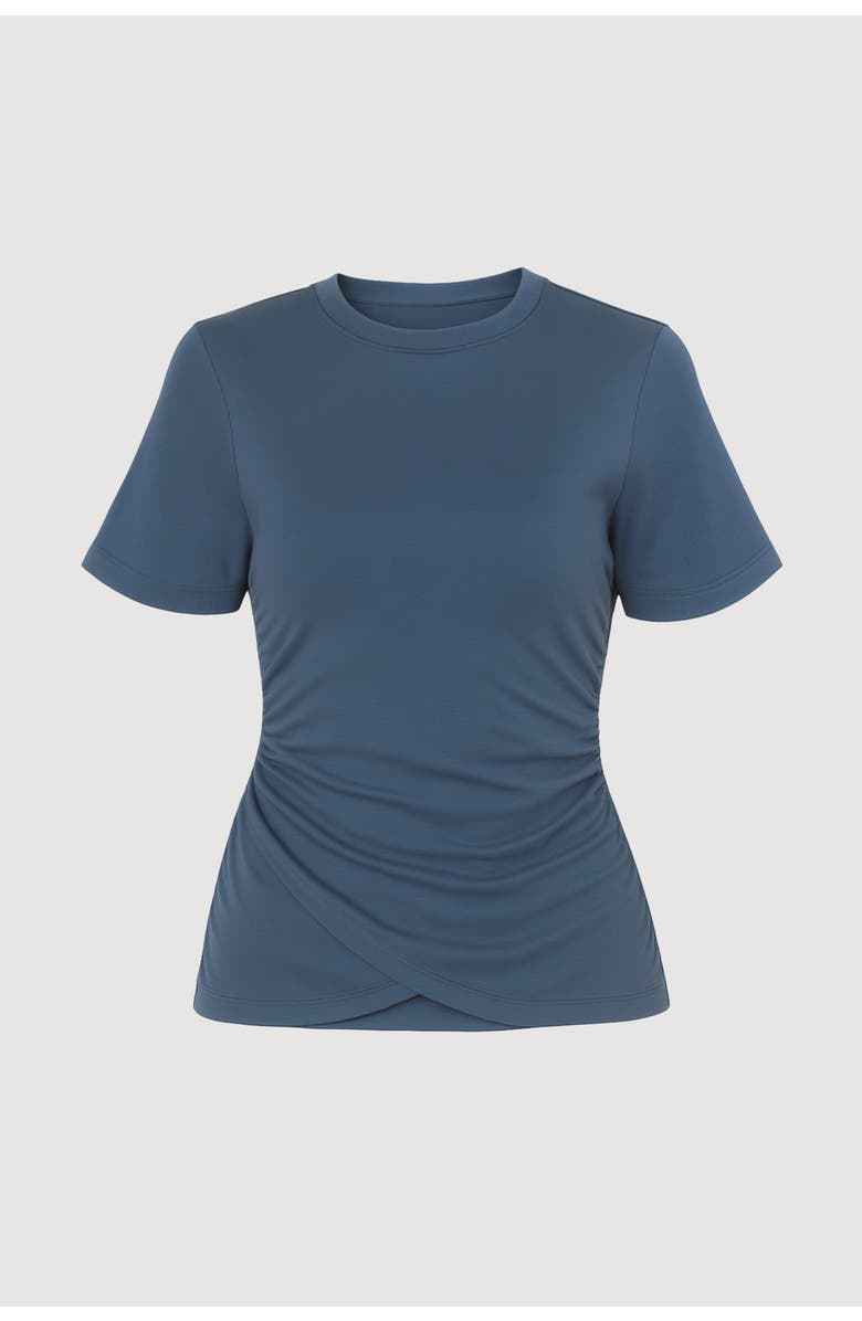 Modern Citizen Janette Front-Wrap Jersey Tee, Alternate, color, Vintage Blue