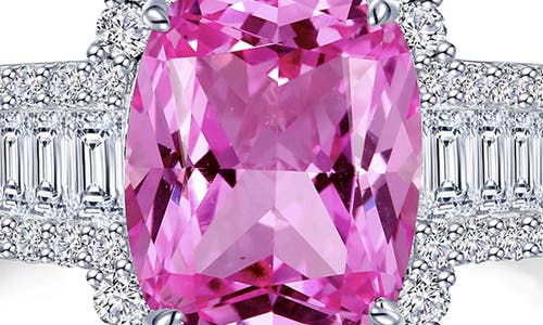 Lafonn Lab-grown Pink Sapphire & Simulated Diamond Ring In Metallic