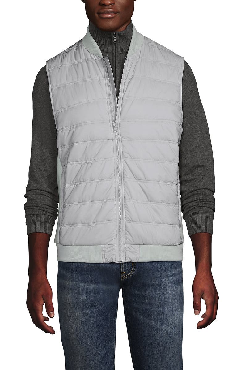 Lands' End Sweater Hybrid Vest, Alternate, color, Light Mist