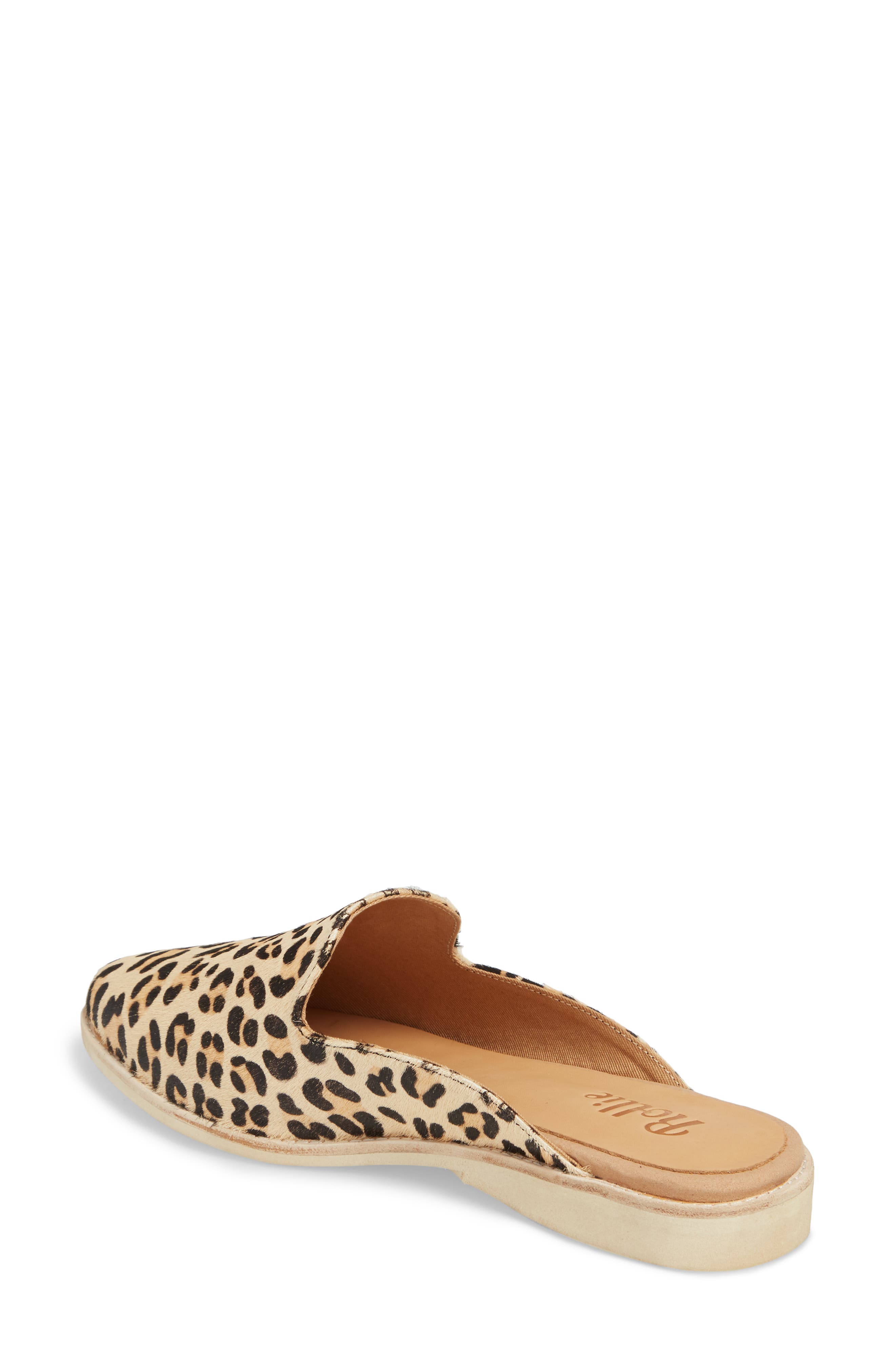 Madi Genuine Calf Hair Loafer Mule, Alternate, color, CAMEL LEOPARD CALF HAIR
